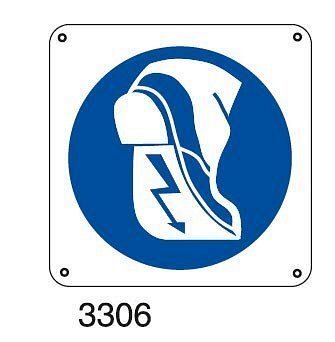Obbligo uso di scarpe con suola isolante - C - PVC adesivo 270x270 mm - Conf 10 pz.