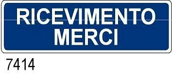 Ricevimento Merci - B - Alluminio - 800x250 mm - Conf 10 pz.