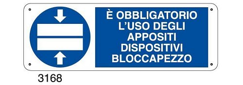 E' obbligatorio l'uso degli appositi dispositivi bloccapezzo