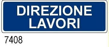 Direzione Lavori - A - Alluminio - 350x125 mm - Conf 10 pz.