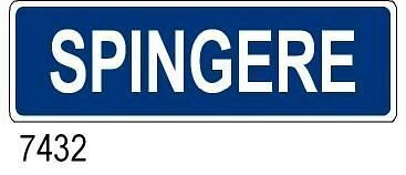 Spingere - A - PVC Adesivo - 350x125 mm