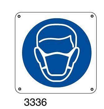 Obbligo indossare la maschera - C - Alluminio 270x270 mm