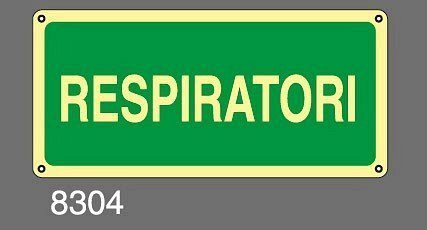 Respiratori - A - Adesivo Luminescente - 350x125 mm