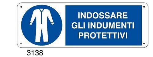 Indossare gli indumenti protettivi - B - Alluminio 765x270 mm