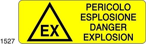 Pericolo esplosione - danger explosion - E - Alluminio 500x700 mm - Conf 10 pz.