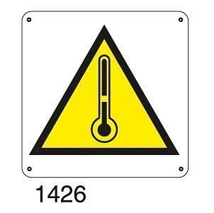 Pericolo temperature elevate - B - Alluminio 165x165 mm