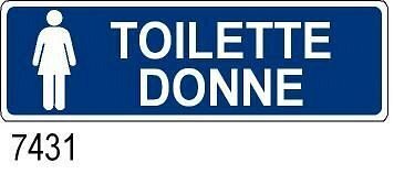 Toilette Donne - B - Alluminio - 800x250 mm