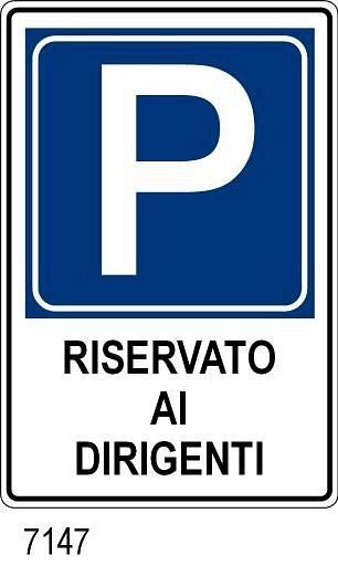 Riservato ai dirigenti - B - Alluminio Rifrang. - 400x600 mm