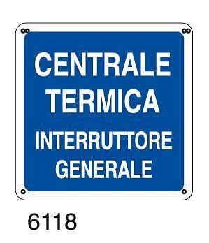 Centrale termica.Interruttore generale - A - Alluminio 120x120 mm