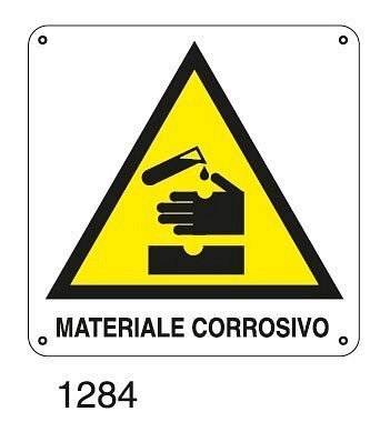 Materiale corrosivo - B - Alluminio 220x220 mm