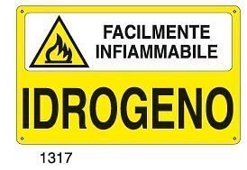 Facilmente infiammabile-Idrogeno - A - Alluminio 500x330 mm