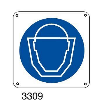 Obbligo uso dello schermo protettivo - C - Alluminio 270x270 mm