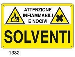 Attenzione infiammabili e nocivi - Solventi