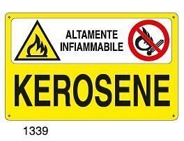 Altamente infiammabile-Kerosene - A - Alluminio 500x330 mm