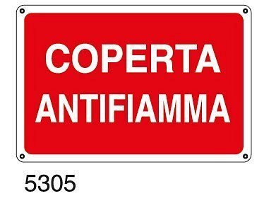 Coperta antifiamma - A - Alluminio 300x200 mm