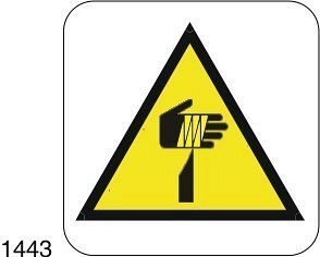 Pericolo oggetto affilato - E - Alluminio 665x665 mm - Conf 10 pz.