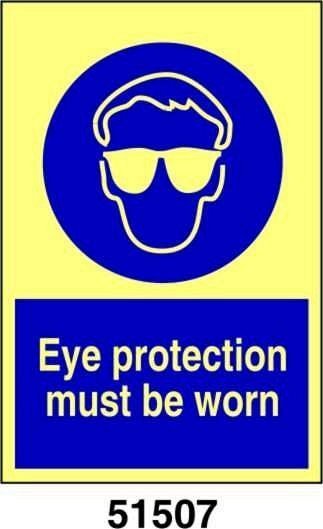 Eye protection must be worn - A - PVL 150x200 mm