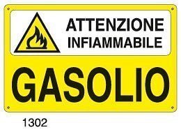 Attenzione infiammabile- Gasolio