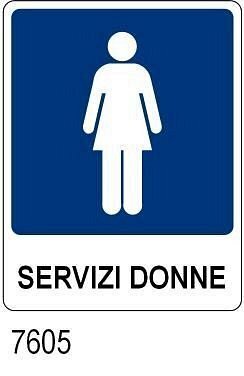 Servizi Donne - B - Alluminio - 230x310 mm - Conf 10 pz.