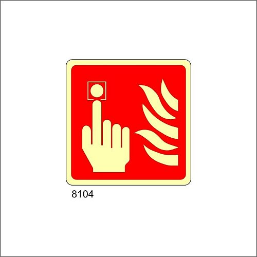 Allarme antincendio luminescente - C - Alluminio Luminescente - 230x230 mm