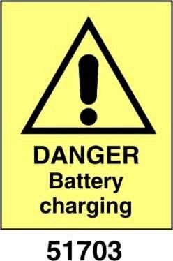 Danger battery charging - A - ADL 150x200 mm
