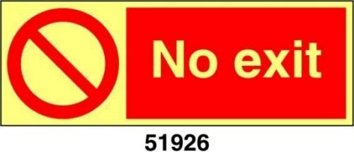 No exit - A - ADL 200x75 mm