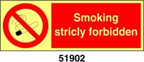 Smoking sricly forbidden - A - ADL 200x75 mm