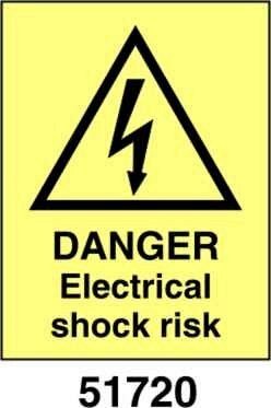 Danger electrical shock risk - A - ADL 150x200 mm