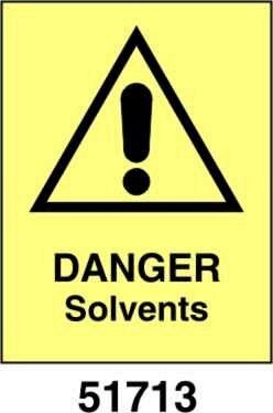 Danger solvents - A - PVL 150x200 mm