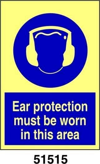 Ear protection must be worn in this area - B - ADL 200x250 mm