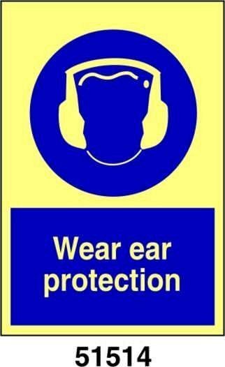 Wear ear protection - A - PVL 150x200 mm