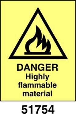 Danger highly flammable material