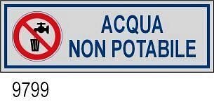 Etichetta adesiva Acqua non potabile 170x45 mm