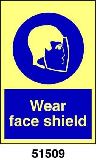 Wear face shield - B - ADL 200x250 mm