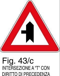 Intersezione a "T" con diritto di precedenza