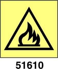 Danger fire risk - pericolo di incendio - A - ADL 100x100 mm