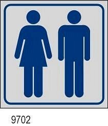 Etichetta adesiva Toilette 165x165 mm