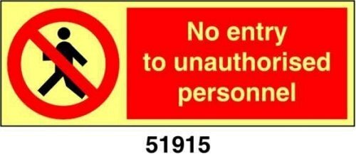 No entry to unauthorised personnel - A - ADL 200x75 mm