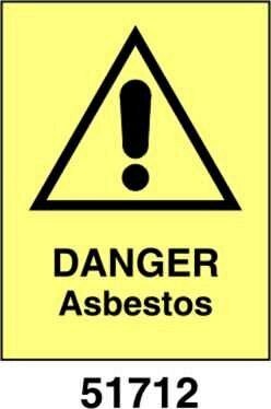 Danger asbestos - A - ADL 150x200 mm