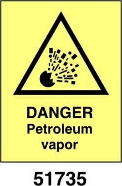 Danger petroleum vapor - A - PVL 150x200 mm