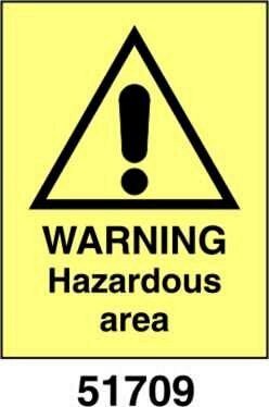Warning hazardous area - A - ADL 150x200 mm