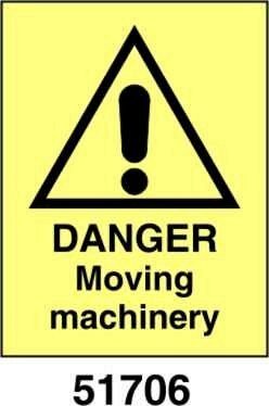 Danger moving machinery - A - ADL 150x200 mm