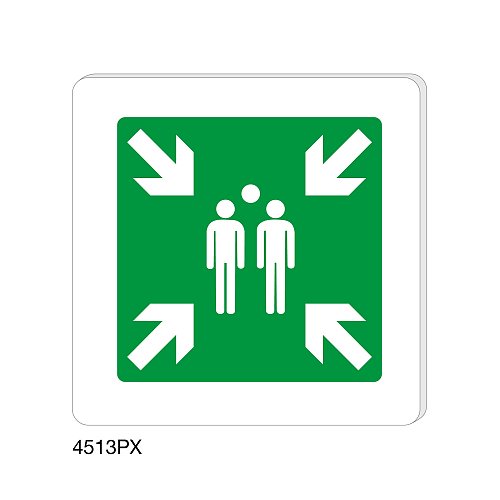 Punto di raccolta - Plexiglass - B - 150x150 mm - Bifacciale - Senza Fori