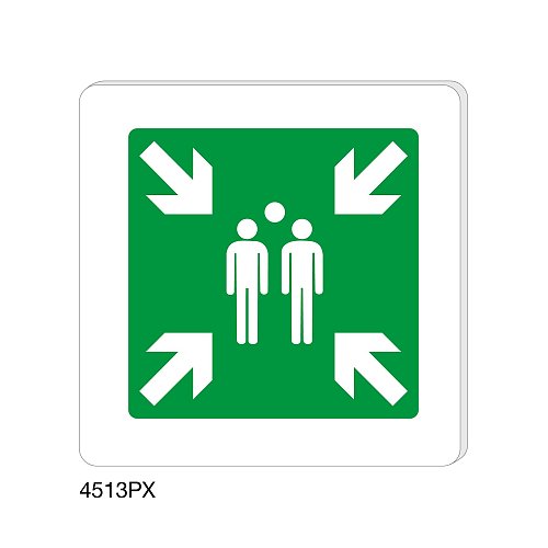 Punto di raccolta - Plexiglass - B - 150x150 mm - Monofacciale - Senza Fori