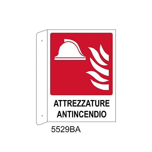 Valvola di intercettazione - Alluminio - B - 160x210mm - Bifacciale a Bandiera - Non Luminescente - Conf.1 pz