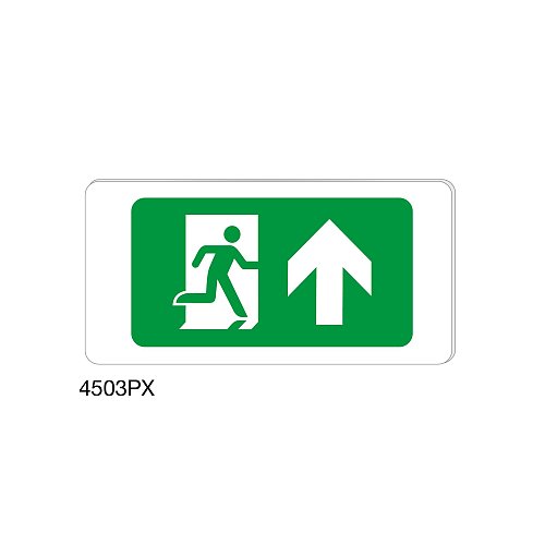 Uscita di emergenza avanti - Plexiglass - C - 320x160 mm - Bifacciale - Senza Fori