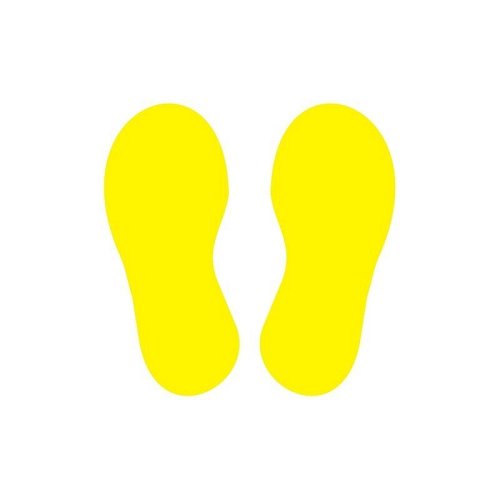 Orme di segnalazione percorsi obbligatori - Giallo - Conf 10 pz
