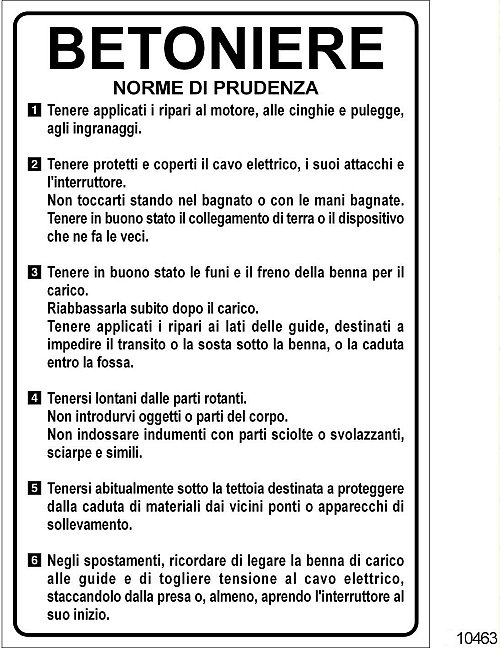 Betoniere - A - Alluminio - 250x350 mm