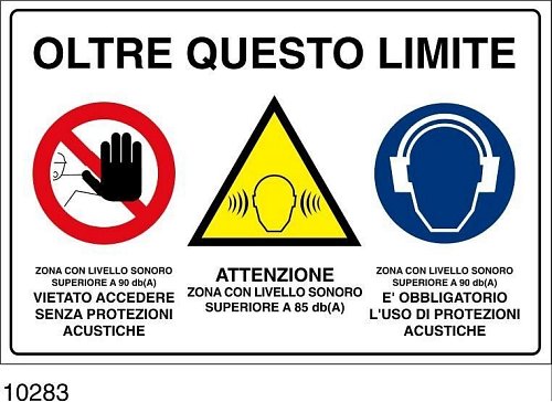 Oltre questo limite -Alluminio - 1500x1000 mm - Conf 10 pz