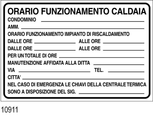 Orario Funzionamento caldaia